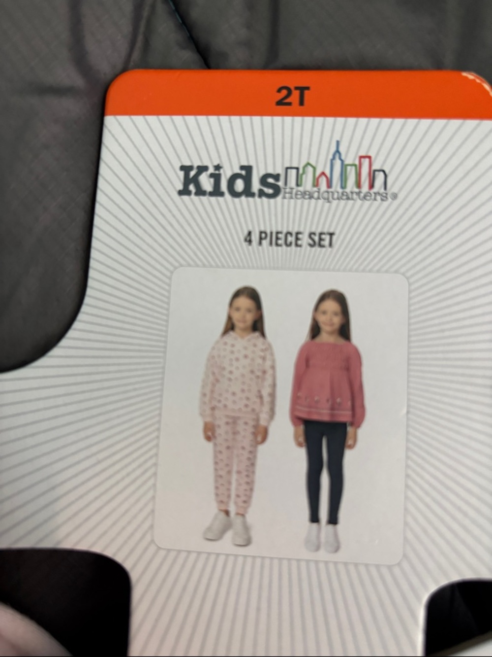 🆕 Kids Headquarters 4 piece Pink Floral Smocked Top & Leggings Set, 2T - NWT - Picture 6 of 7